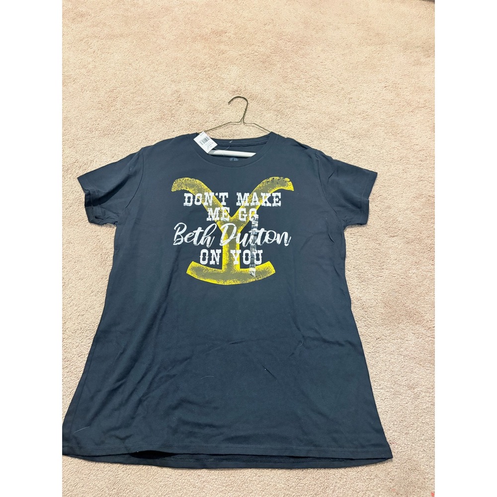 Yellowstone Beth Dutton Graphic T-Shirt Womens XL Black Cotton Paramount Tee NWT